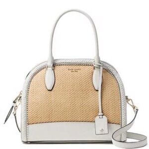 Kate Spade Tan and White Satchel
